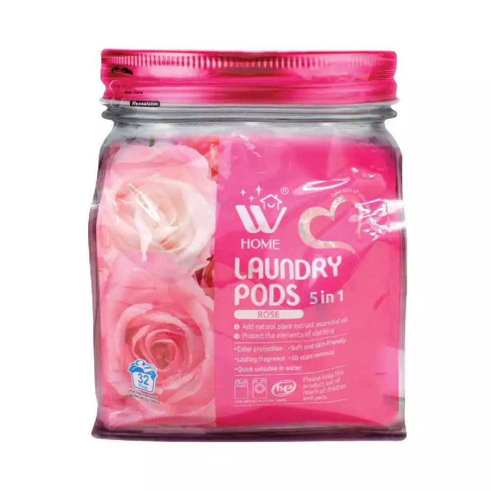 Laundry Pods (Rose) Bag - 32 Pcs | WBM Home