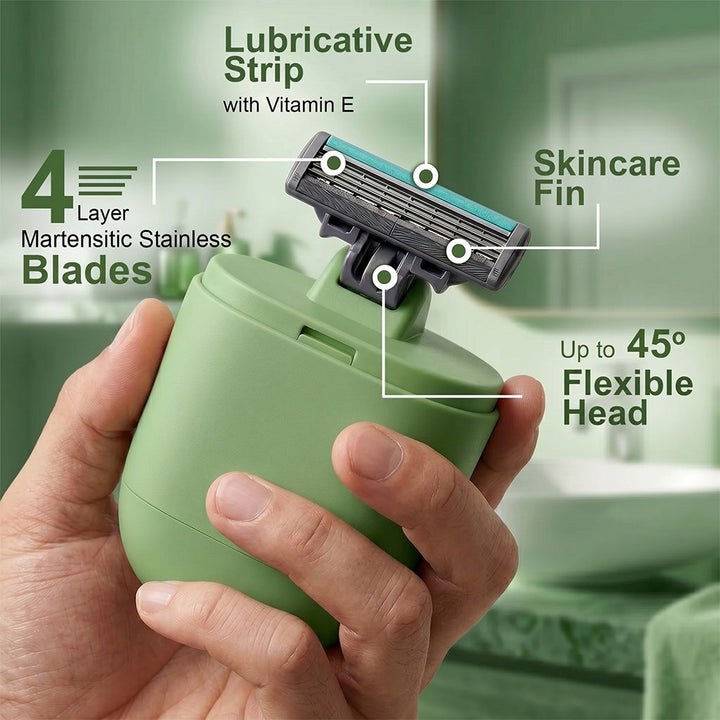 All In One Portable Razor for Men with Extra Refill &amp; Soap Bar (Any Random Color) | WBM MART