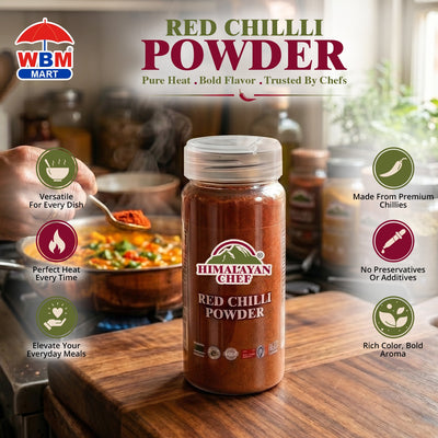 Red Chili Powder Plastic Shaker - 0.35 lbs (160g) | Himalayan Chef