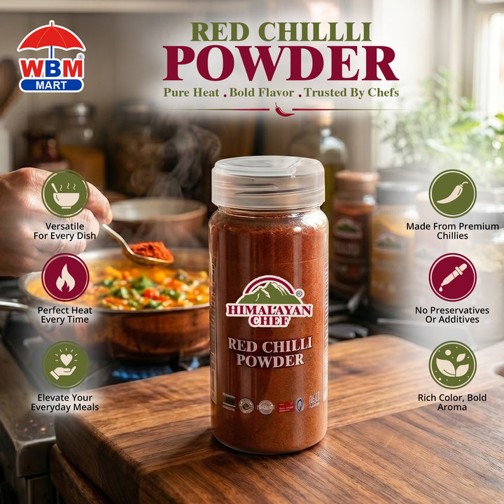 Red Chili Powder Plastic Shaker - 0.35 lbs (160g) | Himalayan Chef