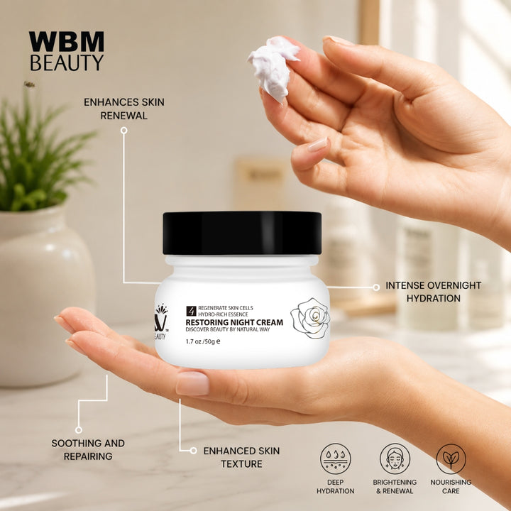 Brightening Restoring Night Cream - 50g | WBM Beauty