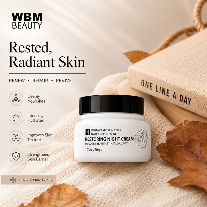 Brightening Restoring Night Cream - 50g | WBM Beauty