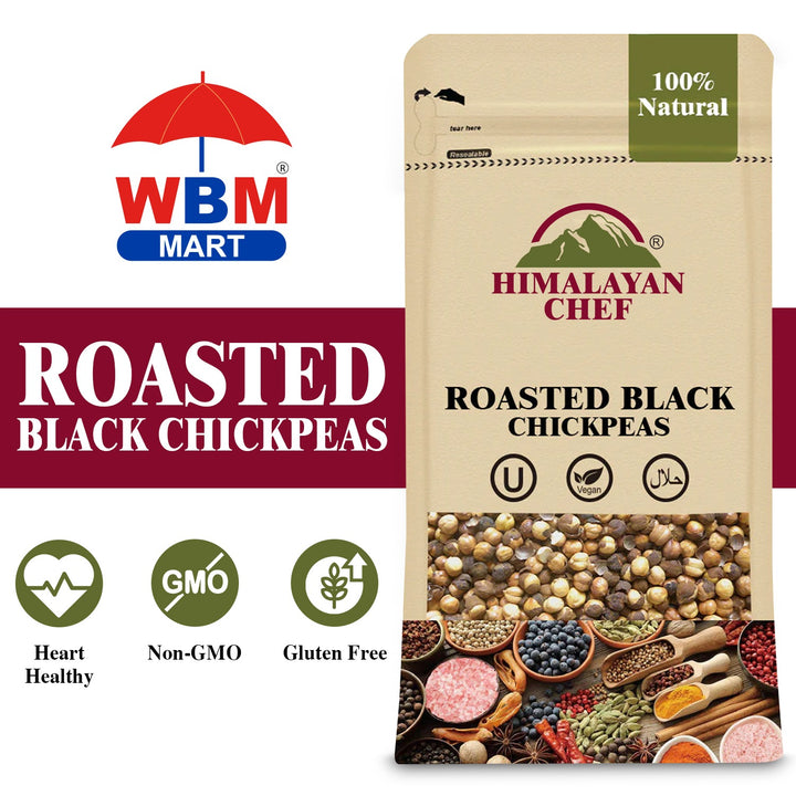 Roasted Black Chickpeas with shell - 0.2 lbs (100g) | Himalayan Chef