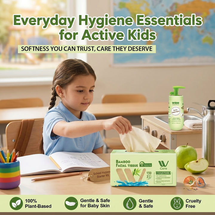 WBM Kids School Hygiene Kit – Hand Wash, Tissue