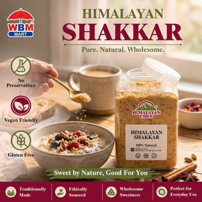 Shakkar (Jaggery Powder) Large Plastic Jar - 3.3 lbs (1500g) | Himalayan Chef
