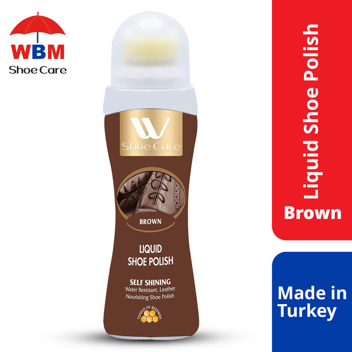 Liquid Shoe Polish Brown | 75ml - WBM Shoe Care