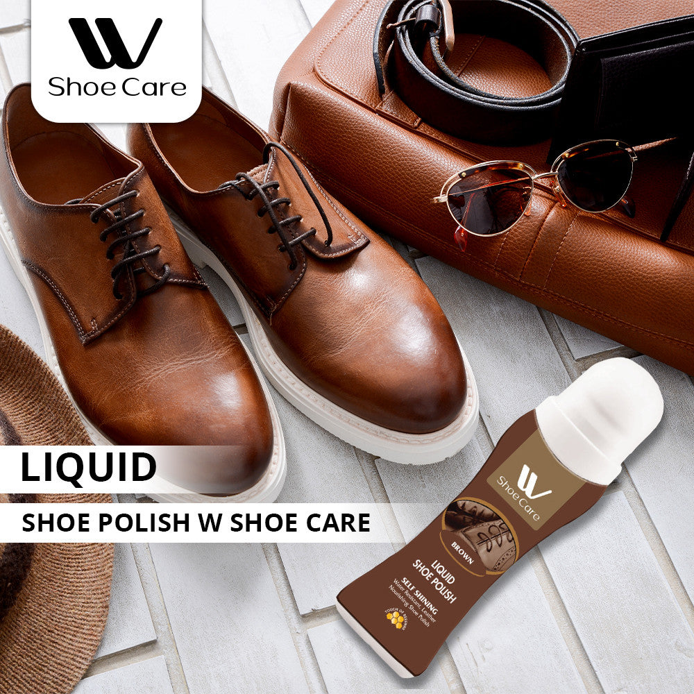 Liquid Shoe Polish Brown | 75ml - WBM Shoe Care