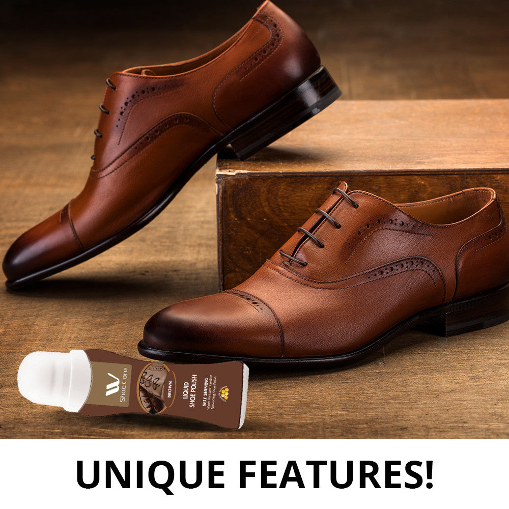 Liquid Shoe Polish Brown | 75ml - WBM Shoe Care
