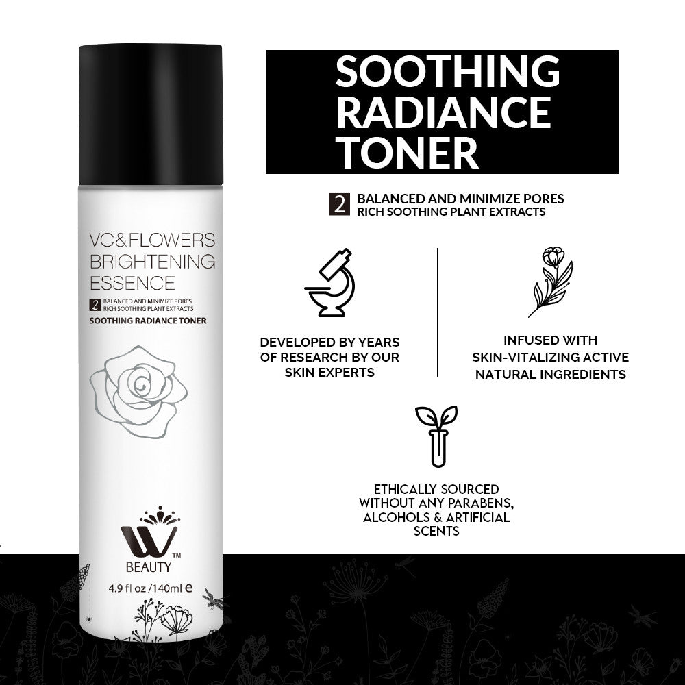 Soothing Radiance Facial Toner - 140ml | WBM Beauty