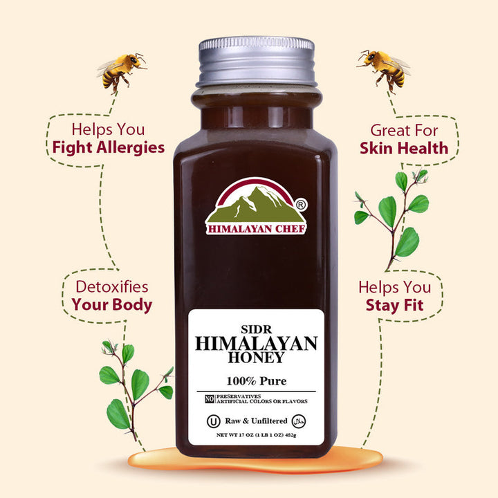 Sidr Honey - 2 lbs (960g) | Pack of 2 - Himalayan Chef