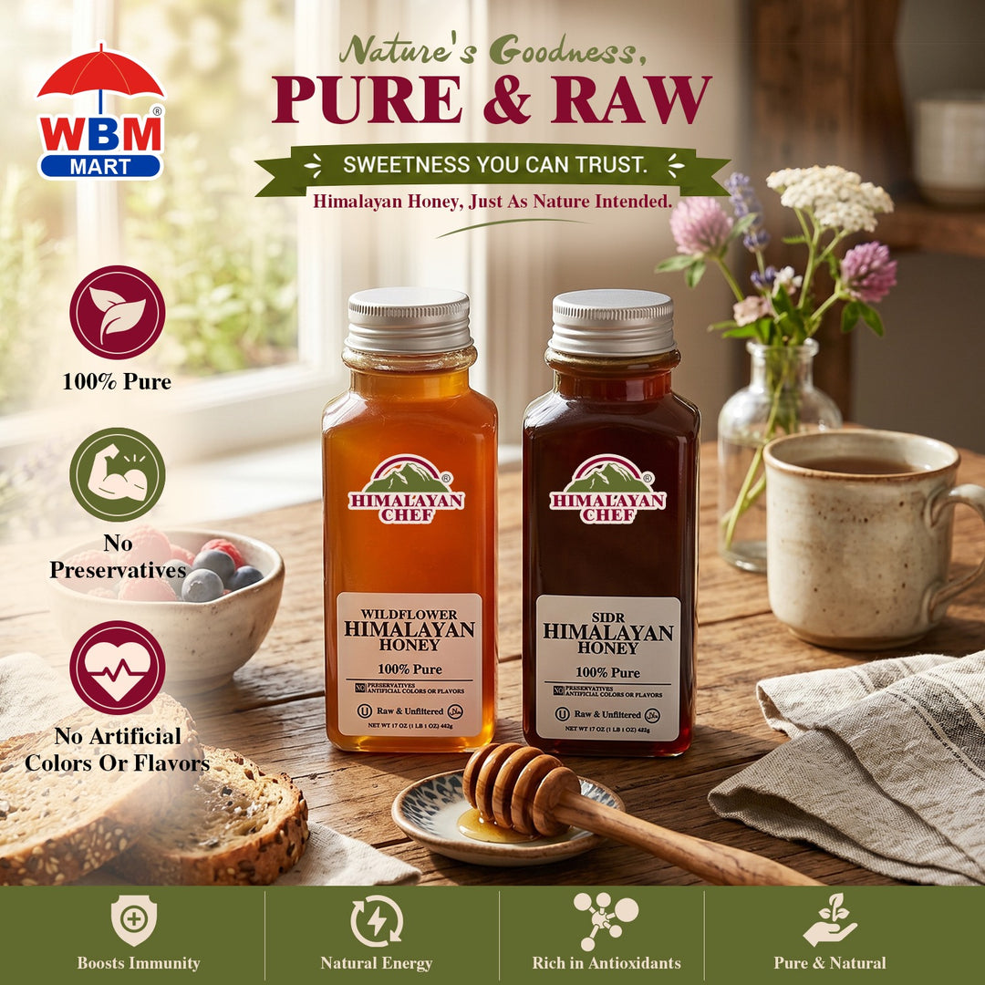 (Pack of 2) Wildflower + Sidr Honey - 2 lbs (960g) | Himalayan Chef