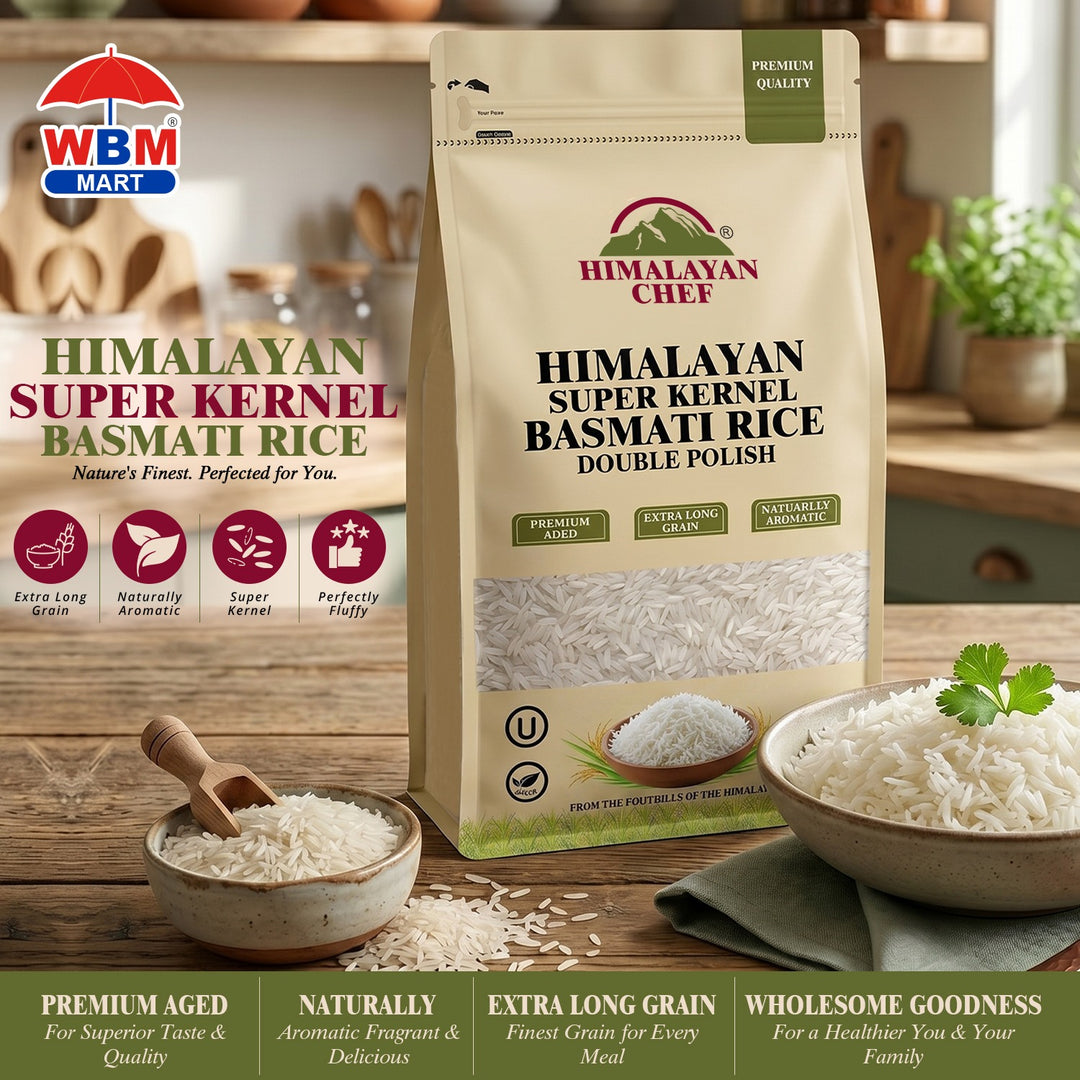 Super Kernel Basmati Rice Old - Double Polish - 10 lbs (4500g) | Himalayan Chef