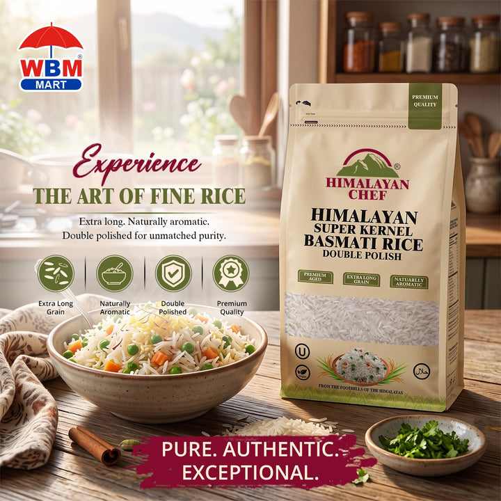 Super Kernal Basmati Rice - Double Polish - 2 lbs (908g) | Himalayan Chef