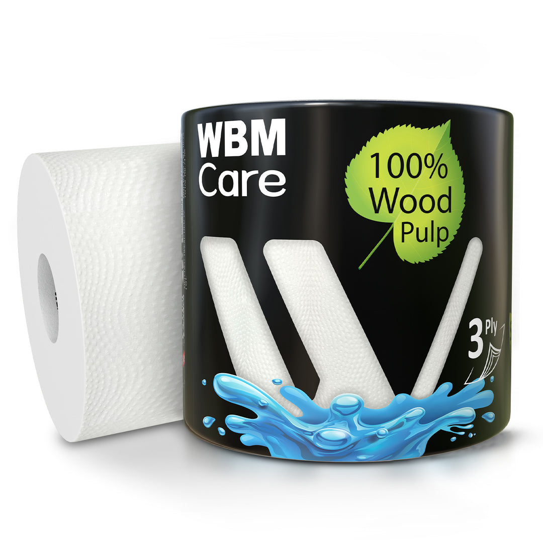 Toilet Tissues Paper, 3 Ply - 230 Sheets, 100 g | WBM Care