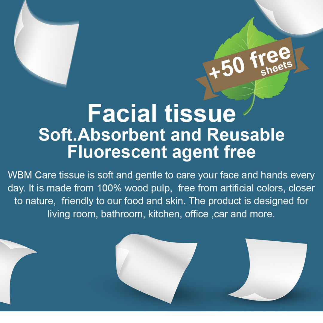 Facial Tissues Medium Rose 2 Ply - (200 Sheets) | WBM Care