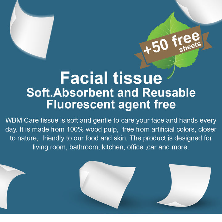 Facial Tissues Medium Rose 2 Ply - (200 Sheets) | WBM Care