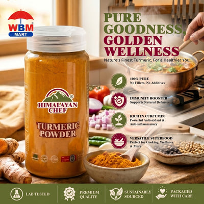 Gluten Free Turmeric Powder Plastic Shaker - 0.4 lbs (180g) | Himalayan Chef