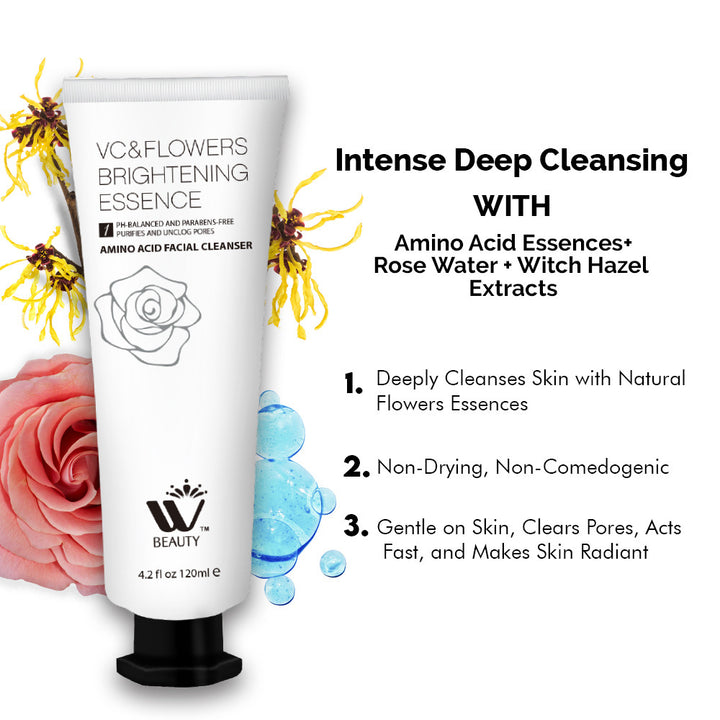 Amino Acid Facial Cleanser-120ml | WBM Beauty