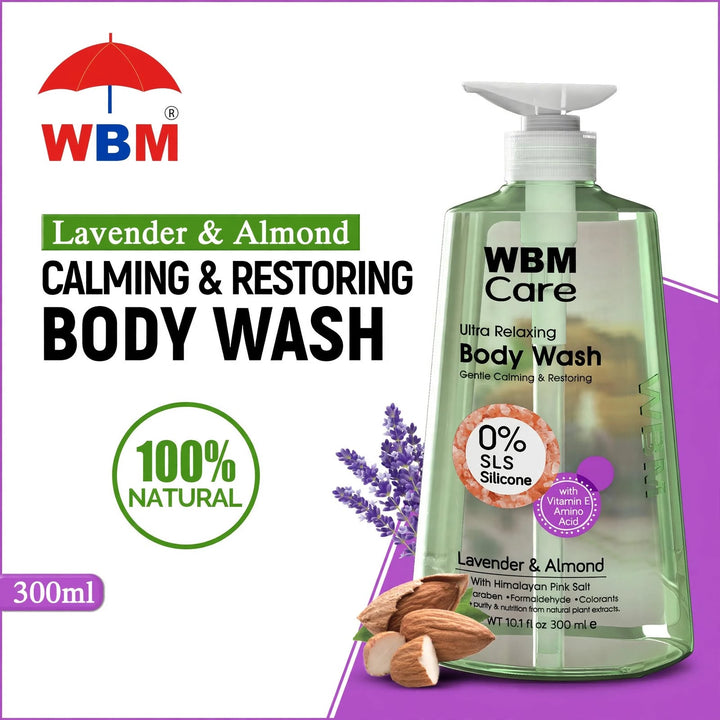 Body Wash Lavender &amp; Almond - 300 ml | WBM Care