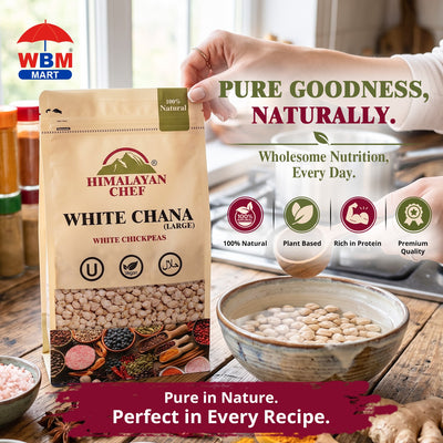 Gluten Free White Chana (Premium) - 1 lbs (454g) | Himalayan Chef