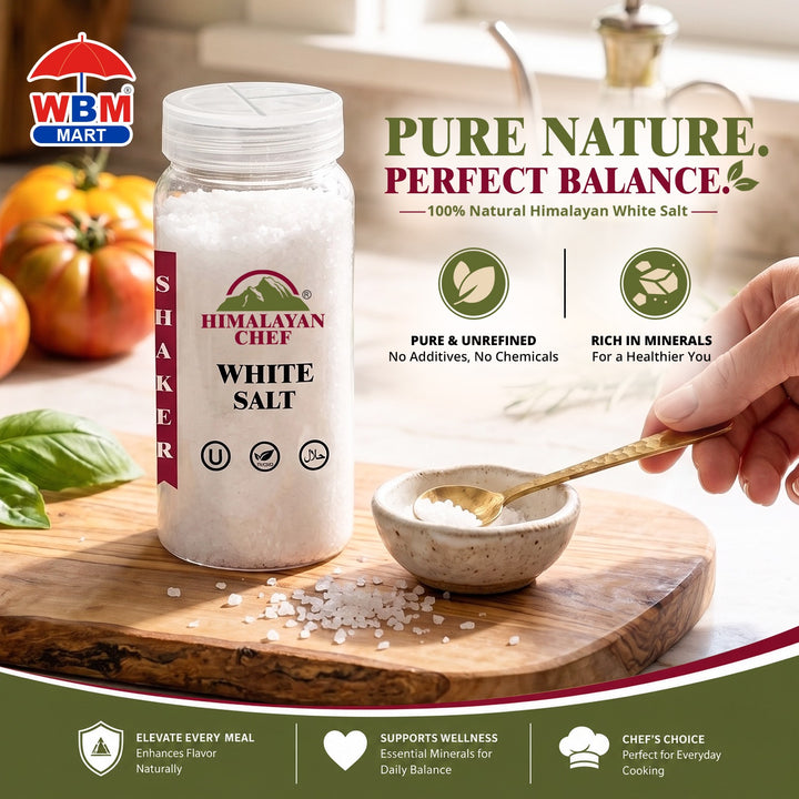 White Salt Plastic Shaker - 0.8 lbs (354g) | Himalayan Chef