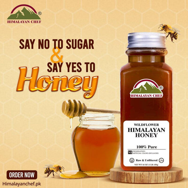 (Pack of 2) Wildflower Honey - 2 lbs (960g) | Himalayan Chef