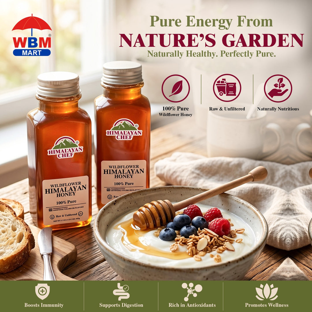 (Pack of 2) Wildflower Honey - 2 lbs (960g) | Himalayan Chef