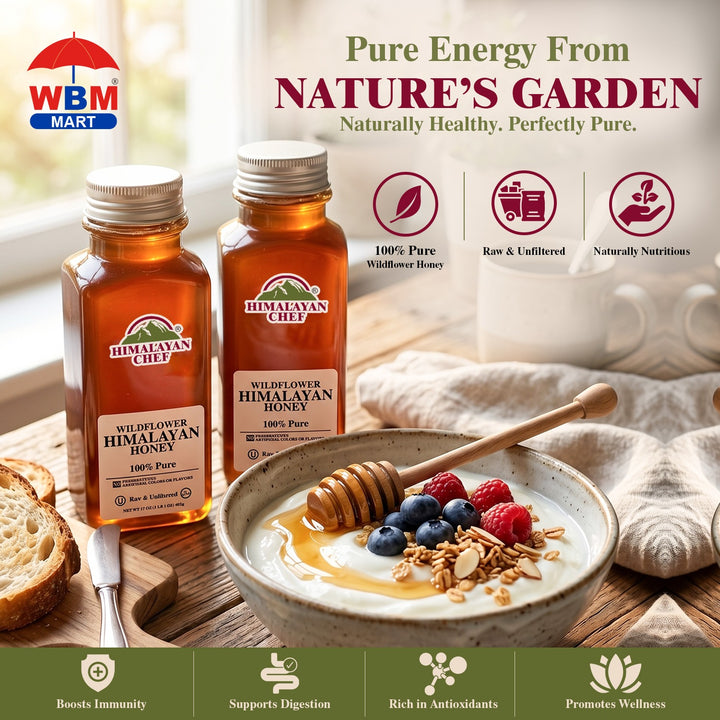 (Pack of 2) Wildflower Honey - 2 lbs (960g) | Himalayan Chef
