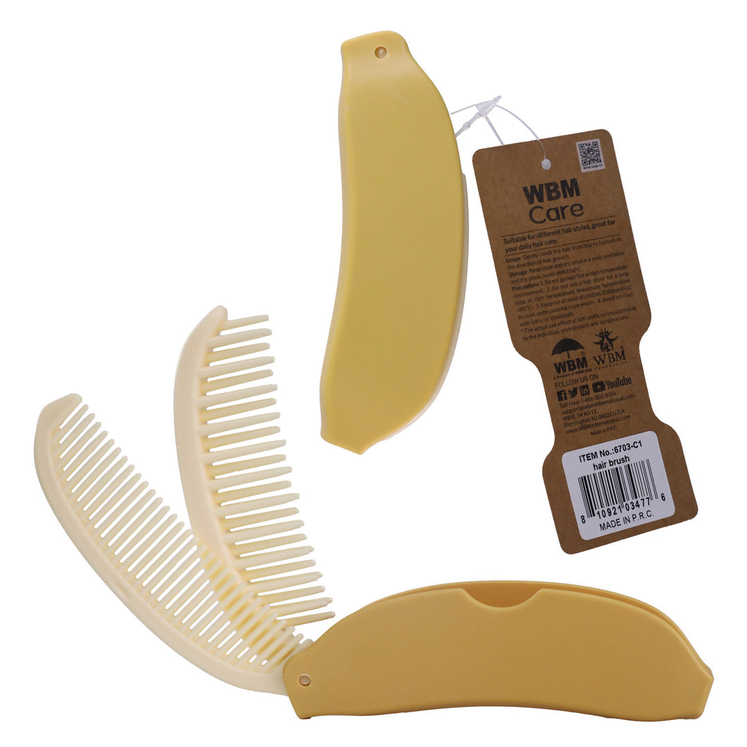 Portable Banana Hair Comb (Any Random Color) | WBM Care