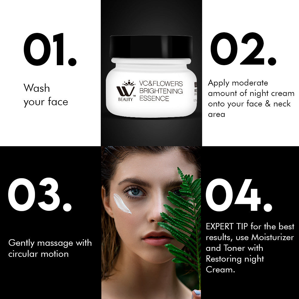 Brightening Restoring Night Cream - 50g | WBM Beauty